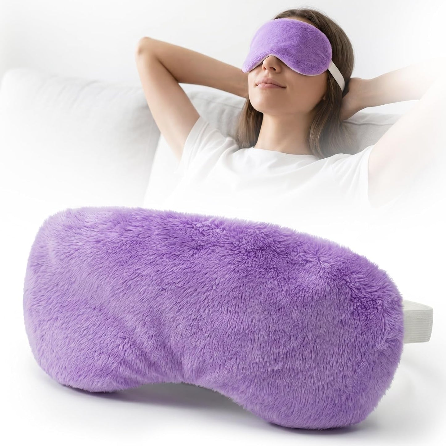 Heated Eye Mask for Dry Eyes, Steam Warm Compress for Stye Eye Treatment, Relieve, Hot Compress, Moist Heat Mask for Blepharitis (Steel Grey)