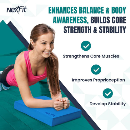 High-Density Balance Pad - Durable TPE Foam Balance Pad Physical Therapy, Foam Exercise Pad with Non-Slip Surface, Lightweight for Home & Gym Workouts, Core Strength & Balance Enhancement