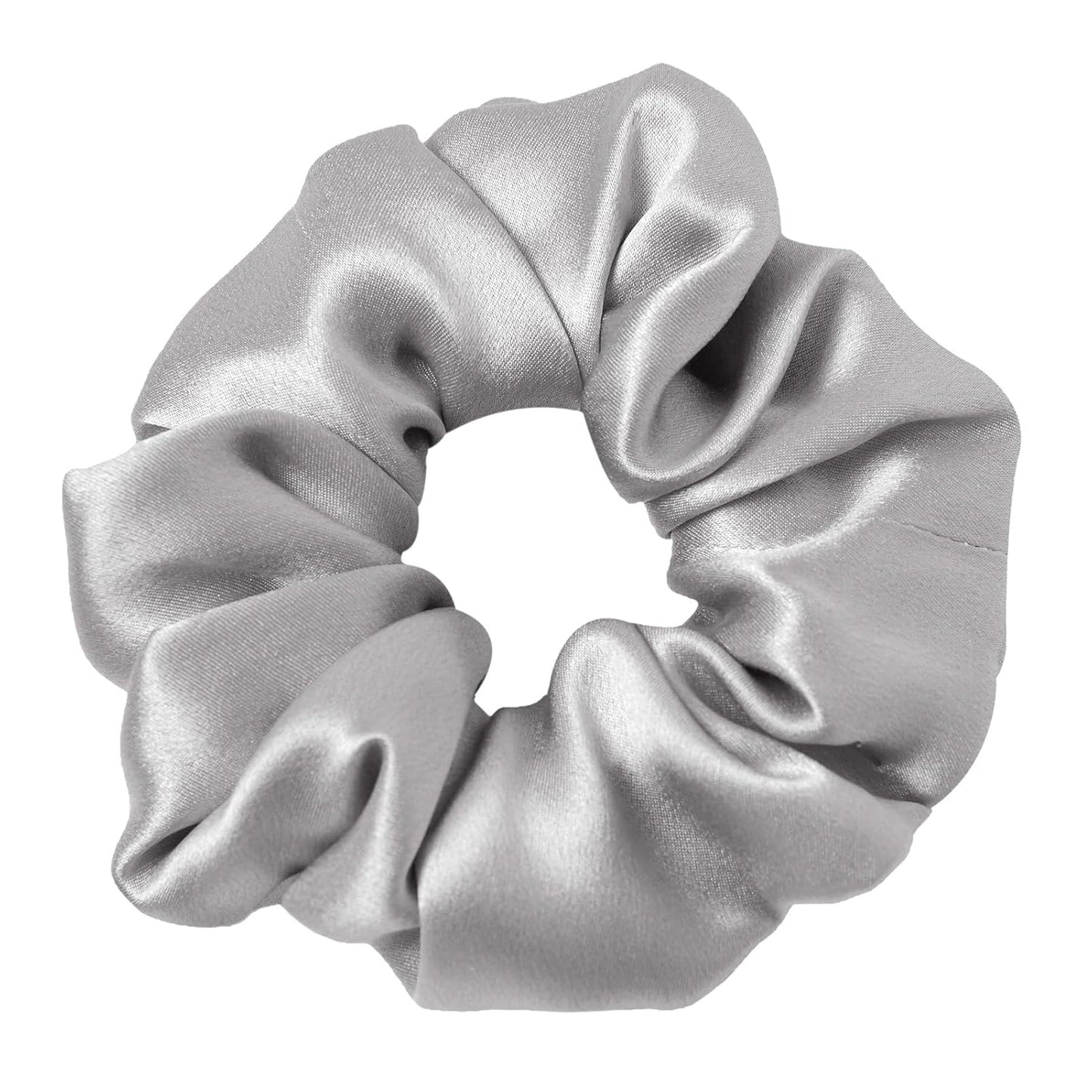 LILYSILK Silk Hair Scrunchies / Ties for Frizz & Breakage Prevention, 100% Mulberry, No Damage, Elastic ponytail Holders, 1Pc, Coffee - Colors B