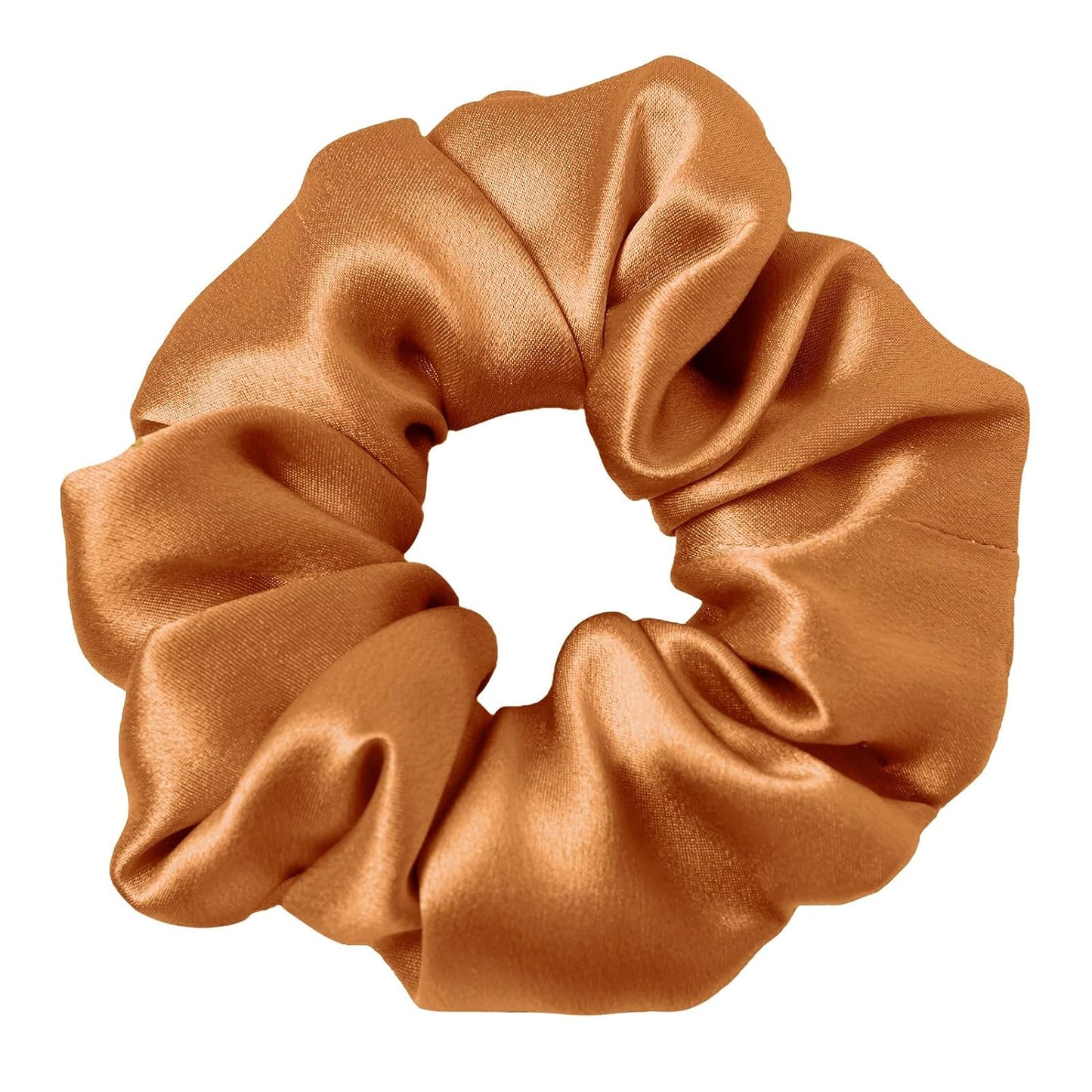 LILYSILK Silk Hair Scrunchies / Ties for Frizz & Breakage Prevention, 100% Mulberry, No Damage, Elastic ponytail Holders, 1Pc, Coffee - Colors B