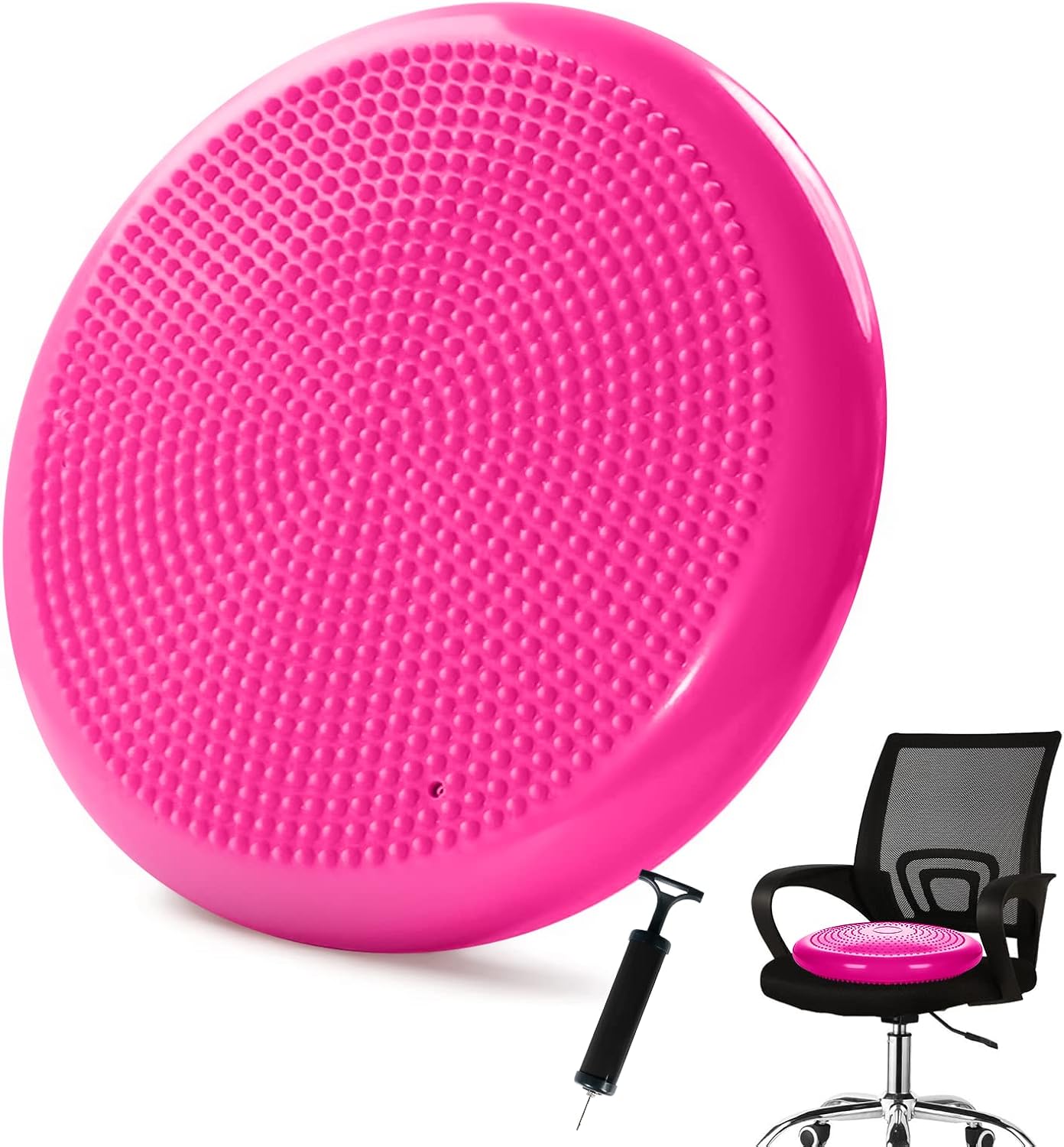 Wobble Cushion，Wiggle Seat，Balance Disc （Extra Thick 34cm/13.4in），for Balance Stability Training, Improve Sitting