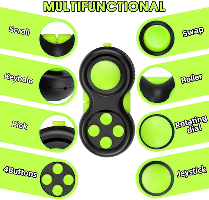 Original Fidget Toy Game, Rubberized Classical Controller Fidget Concentration Toy with 8-Fidget Functions and Lanyard - Excellent for Relieving Stress and Anxiety