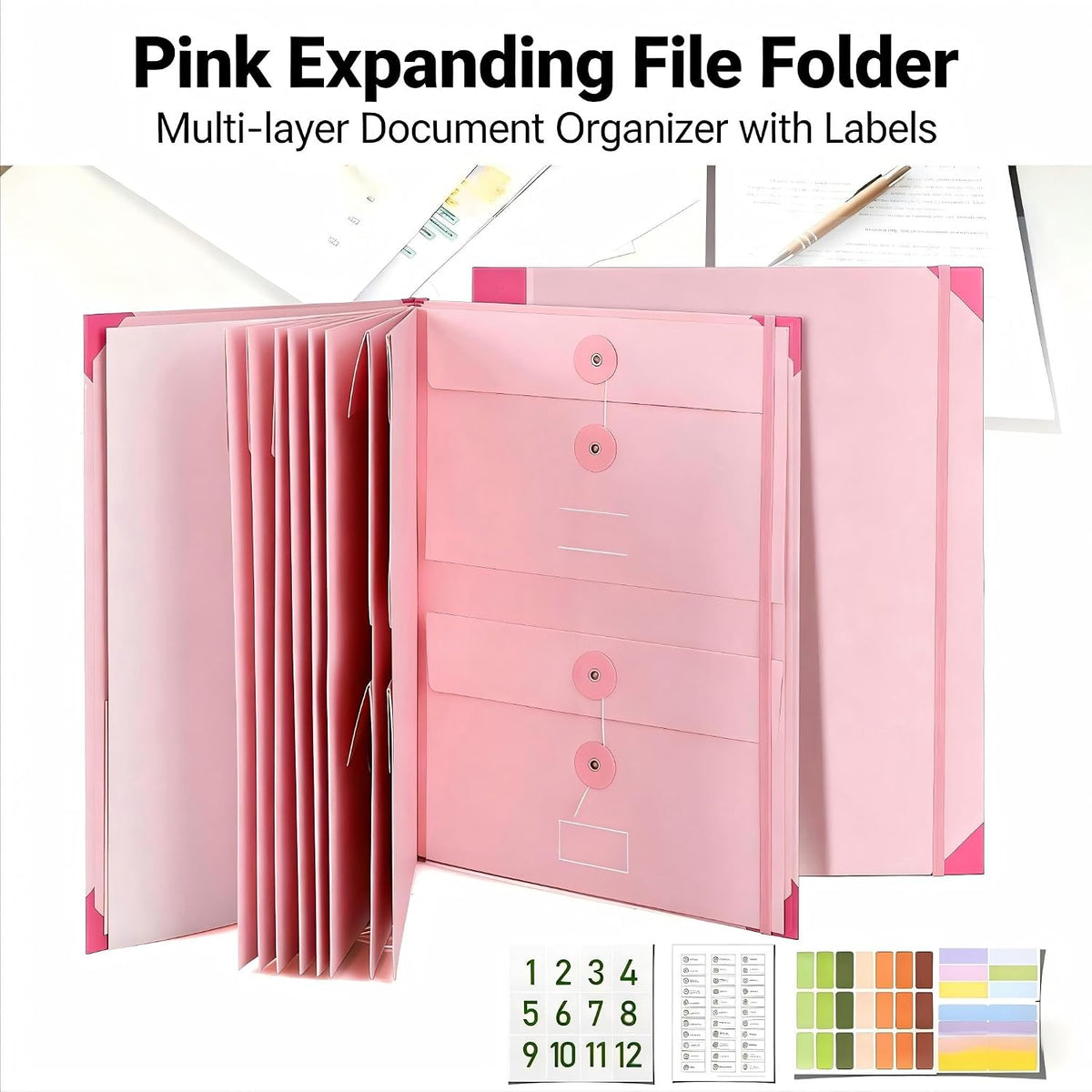 GANGZI The Life Book Document Organizer Binder (Pink)