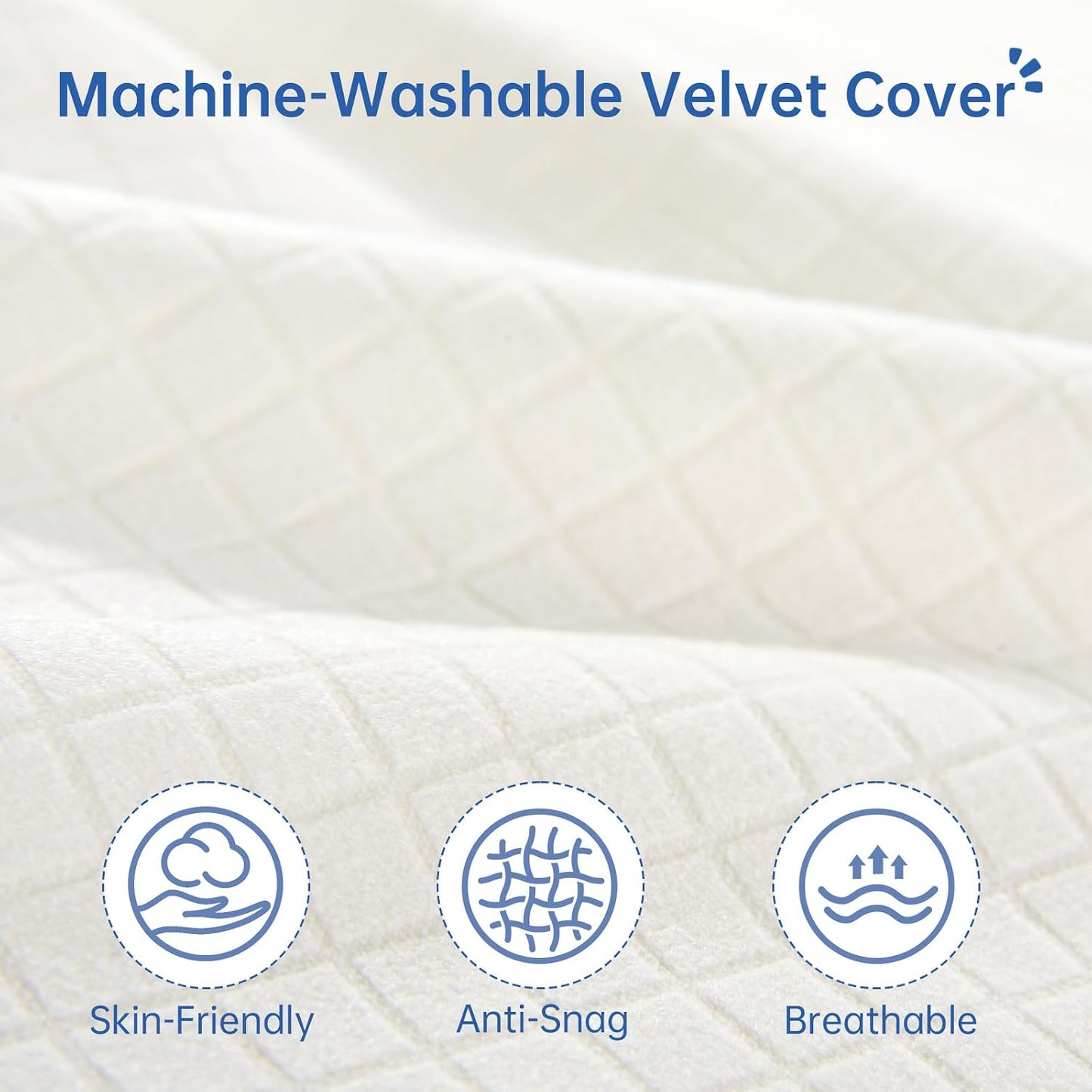 Vekkia 34" Extra-Long Wedge Pillow, Back & Arm Support, Bed Wedge Pillow for Sleeping After Surgery, Acid Reflux, Snoring Relief, Removable Washable Cover & Double Side Pockets, 5.5" Height, Gray