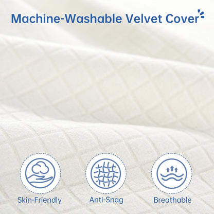 Vekkia 34" Extra-Long Wedge Pillow, Back & Arm Support, Bed Wedge Pillow for Sleeping After Surgery, Acid Reflux, Snoring Relief, Removable Washable Cover & Double Side Pockets, 5.5" Height, Gray