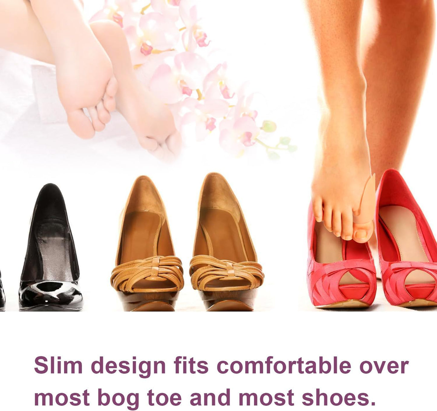 Promifun Gel Bunion Protector Shield, 10 Pack of Bunion Pads and Cushions, Bunion Guard for Big Toe, Relieve Foot Pain from Friction, Rubbing and Pressure - Clear