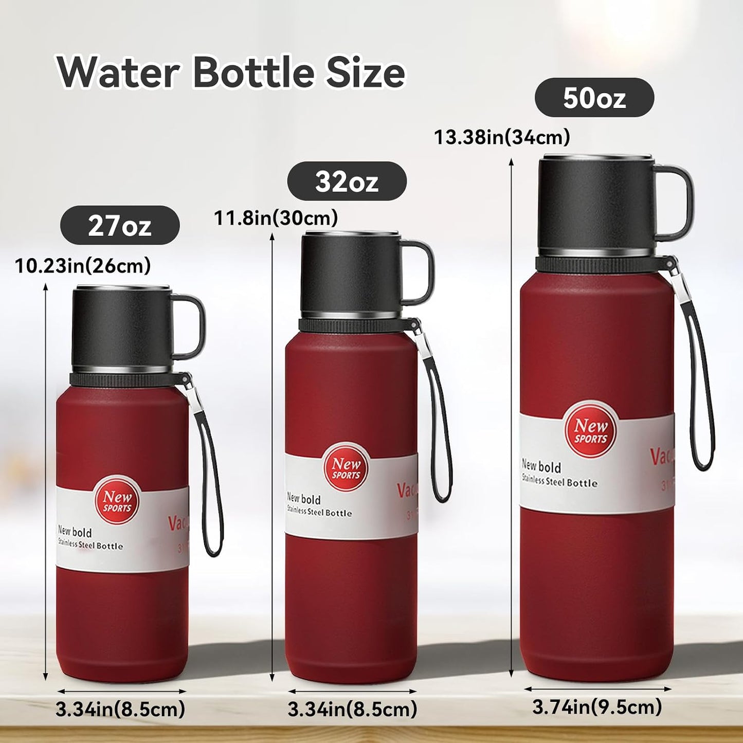 Stainless Steel Insulated Tea Infuser Bottle, Vacuum Insulated Water Bottle, Tea Tumbler with Separate Tea Compartment, 24-Hrs Insulation Commute Travel (White,32oz/1000ml)