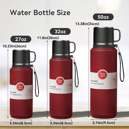 Stainless Steel Insulated Tea Infuser Bottle, Vacuum Insulated Water Bottle, Tea Tumbler with Separate Tea Compartment, 24-Hrs Insulation Commute Travel (White,32oz/1000ml)