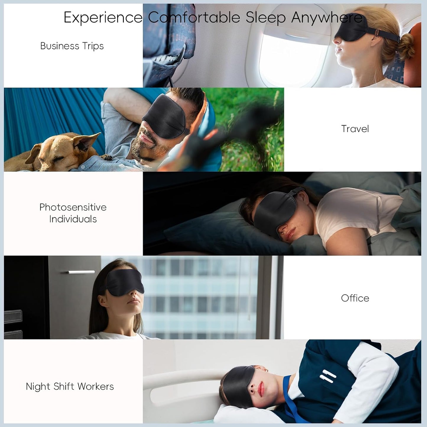 Heated Eye Mask (2-Packs), Moist Warm Compress Microwave with Flaxseed Cassia Seed, Weighted Eye Mask for Sleeping, Dry Eyes, Stye Eye Treatment, Relief Eye Fatigue (Black&Grey)