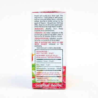 Rosehip Herbal Tea (Rosa Cinnamomea) - Wild Crafted Original Herbs Tea 50g | High Vitamin C Fruit Tea for Immune Support and Relaxation