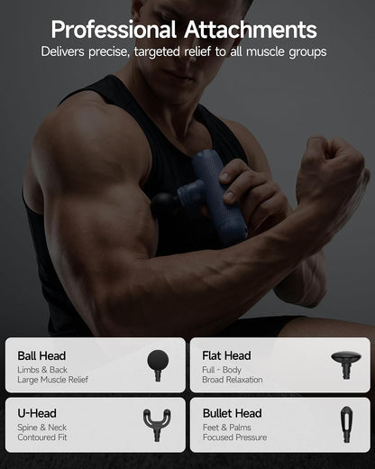 N1 Super Mini Massage Gun, Ultra-Compact Deep Tissue Massage Gun, Portable Travel Handheld Massager, Men & Women Muscle Recovery, Percussion Massager Quiet for Home, Gym, Office, Green