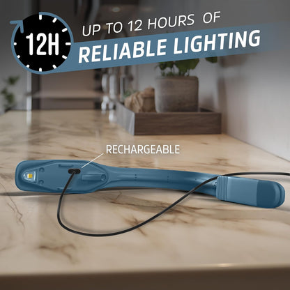 Energizer Flex-R LED Rechargeable Book Light for Reading in Bed, Reading Light with Warm LED Color, Long-Lasting and Lightweight,Blue