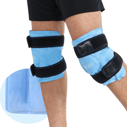 REVIX Ice Pack for Knee Pain Relief, Reusable Gel Ice Wrap for Leg Injuries, Swelling, Knee Replacement Surgery, Cold Compress Therapy for Arthritis, Meniscus Tear and ACL Blue