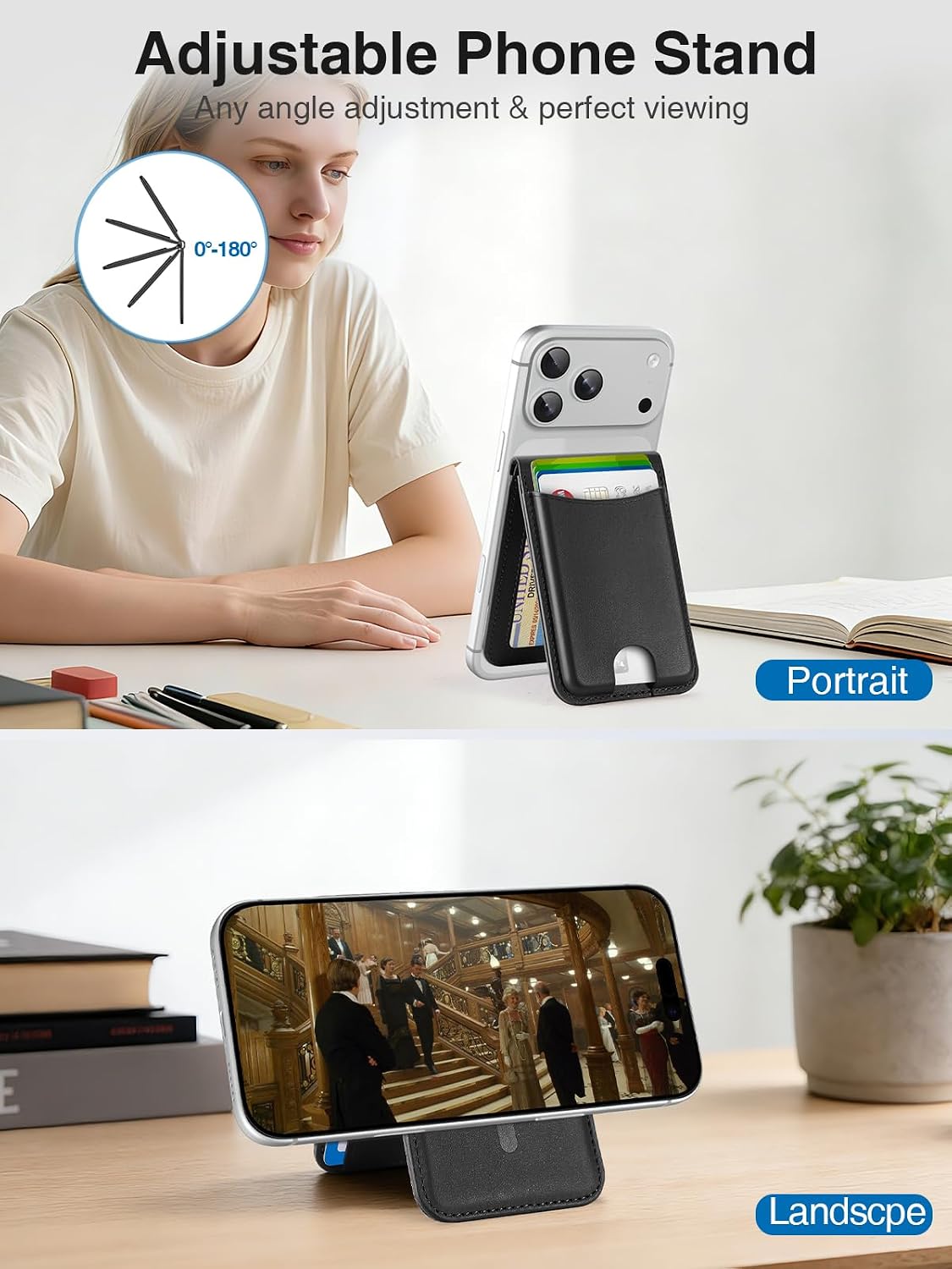 TopMade for MagSafe Wallet Works with Find My, Strongest Magnetic Wallet