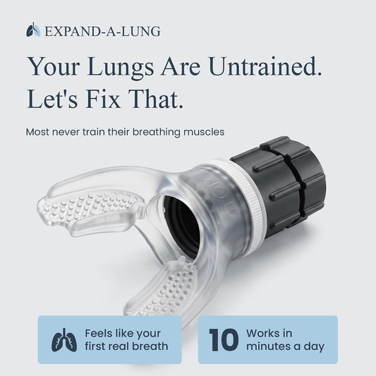 Expand-A-Lung | (3 Pack Breathing Exercise Fitness Trainer | Inspiratory Muscle Strength Tool | Breathe Easier with Stronger Lungs | Dual-Way Inhale-Exhale Adj. Resistance Settings