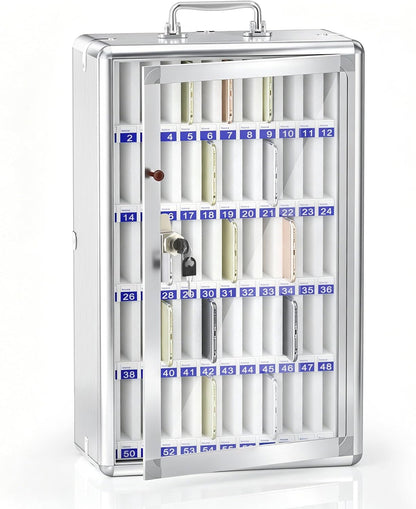 Aluminum Alloy Cell Phone Lock Box, Phone Holder for Classroom, 36 Slots
