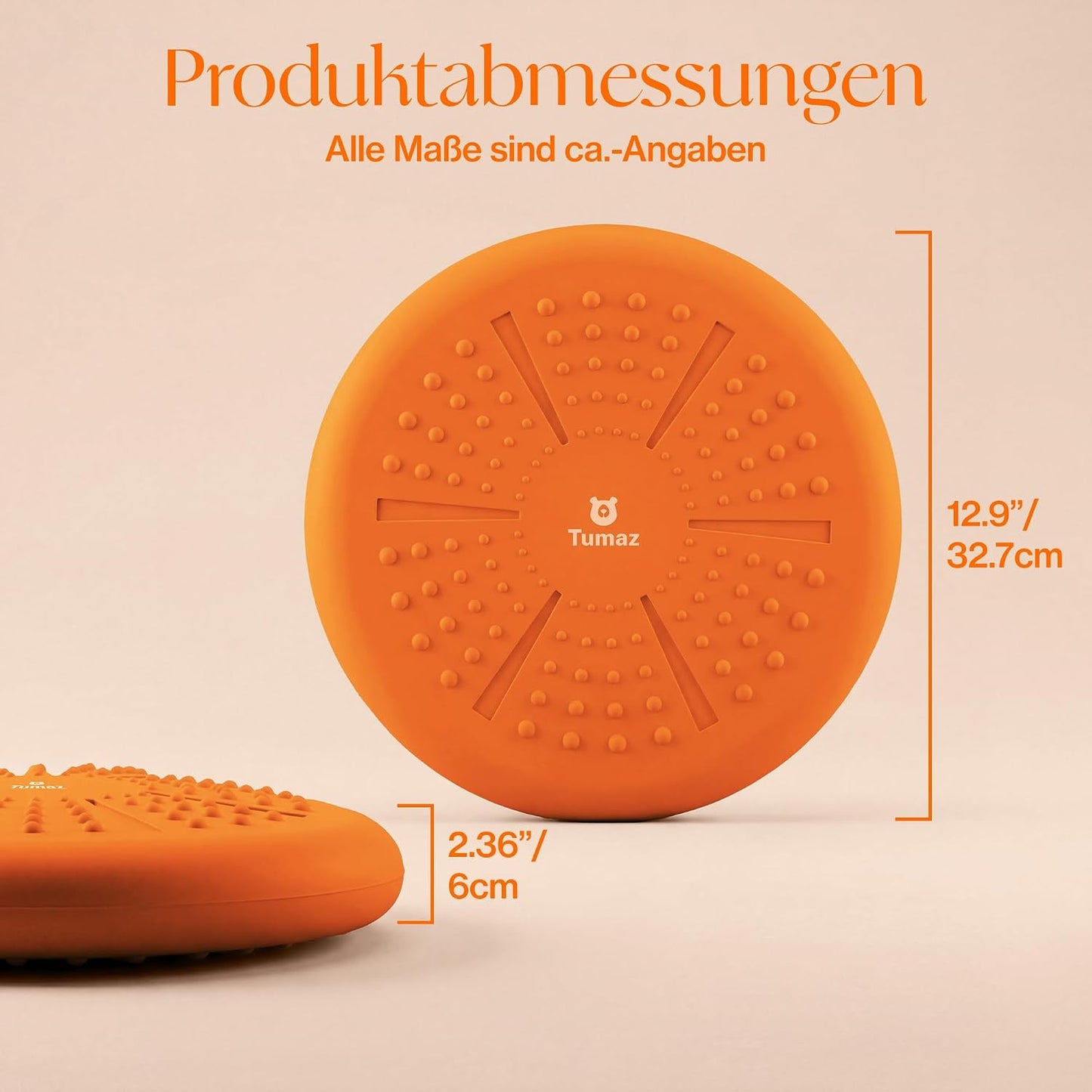 Tumaz Wobble Cushion - Wiggle Seat to Improve Sitting Posture & Stay Focused for Sensory Kids, Balance Disc to Core Strength & Flexible Seating [Extra Thick Balance Board, Pump Included Wobble Board]
