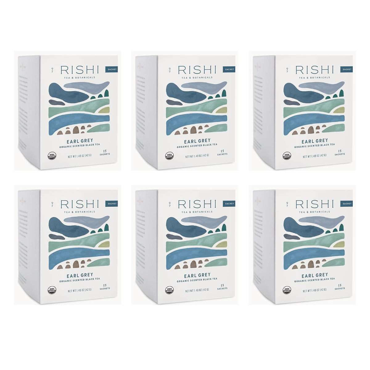 Rishi Tea Earl Grey Organic Black Sachet Tea Bags, Caffeinated, 90ct