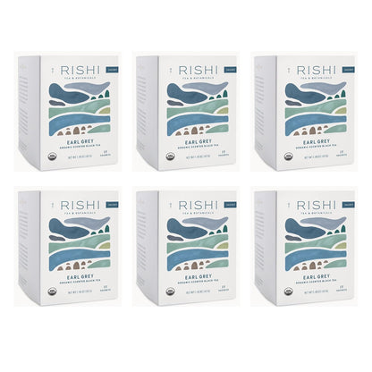 Rishi Tea Earl Grey Organic Black Sachet Tea Bags, Caffeinated, 90ct