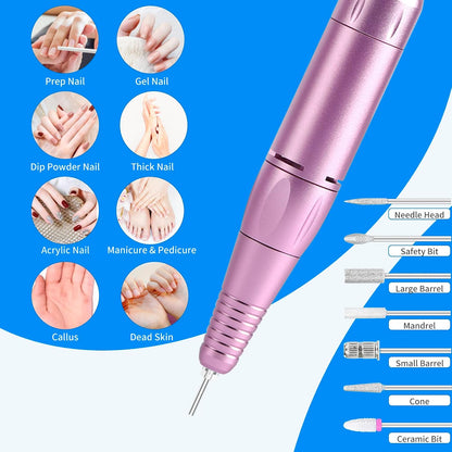 MOCOWIND Portable Nail Drill Professional 35000 RPM, Electric Nail E File