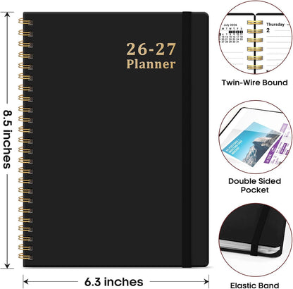 Planner 2026-2027, 8.5" x 11" Weekly and Monthly Academic Year Planner Calendar, July 2026 - June 2027, Hardcover Large School Planning Agenda With Tabs, Perfect for School & Office Supplies, A4, Green
