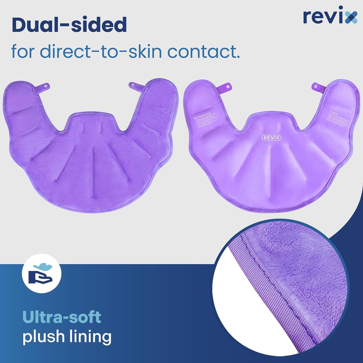 REVIX Neck Ice Pack Wrap – Reusable Hot Cold Gel Pack for Neck and Shoulder, Large Flexible Design with Soft Plush Lining, Cervical Gel Ice Wrap Ideal for Post-Workout Recovery, Fatigue & Relaxation