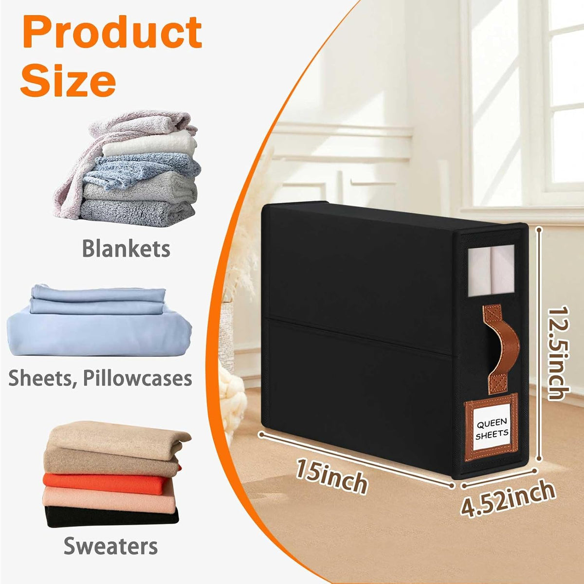 GhvyenntteS Bed Sheet Organizers and Storage, Closet Organizer