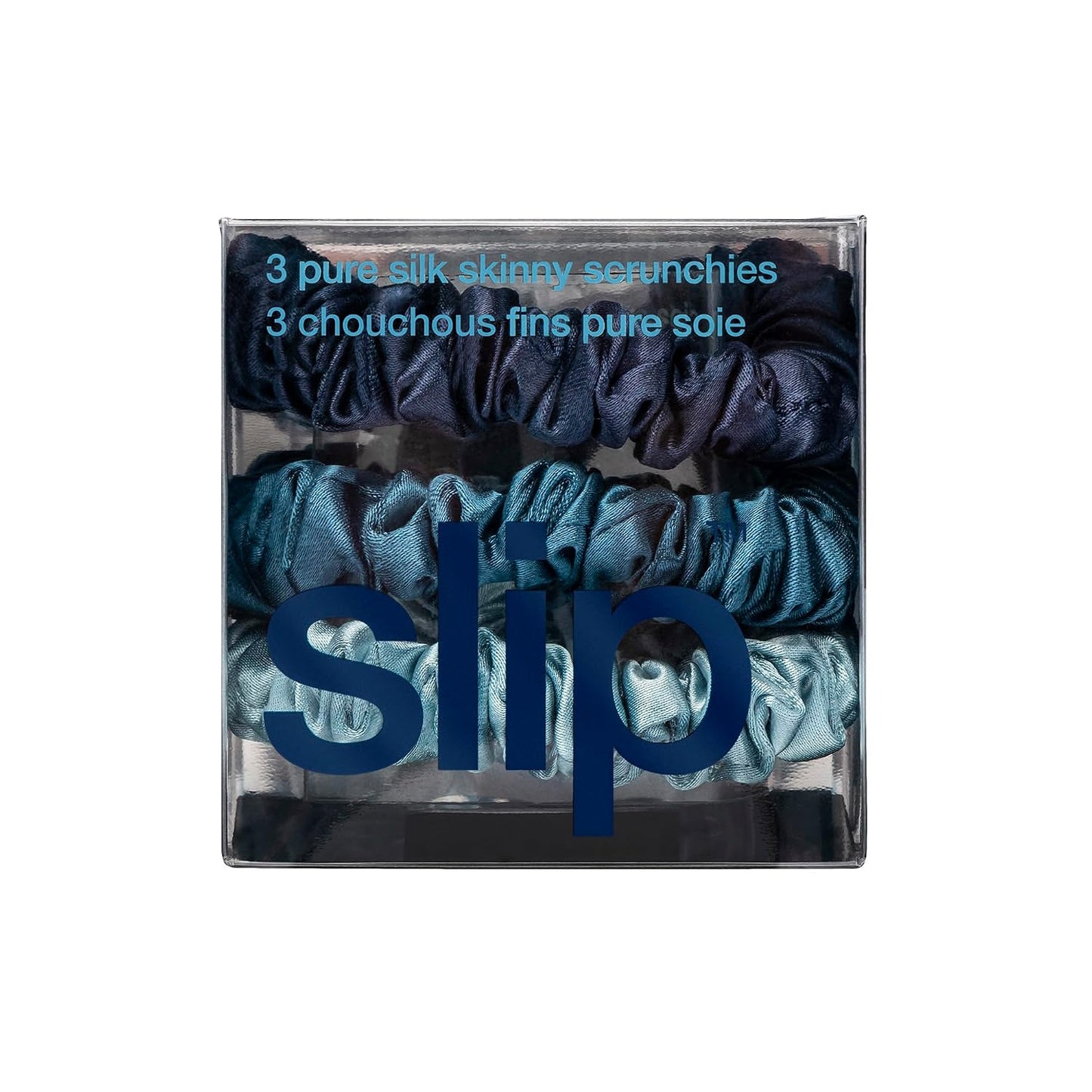 SLIP Amazon Exclusive Skinny Scrunchies: Anti-Crease, Anti-Breakage Slipsilk™ Design Protects Delicate Hair | Includes 3 Pure Silk Scrunchies, Basics