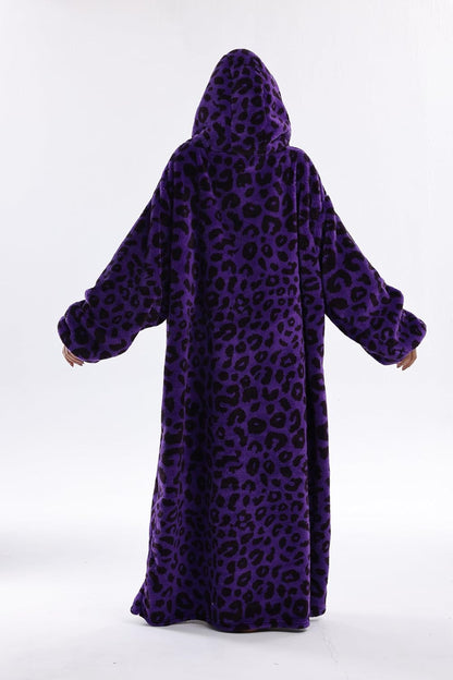 Capecage Blanket Hoodie, Long Hooded Blanket Sweatshirt as Birthday Gifts for Women Men, Long Wearable Blanket for Women Men.