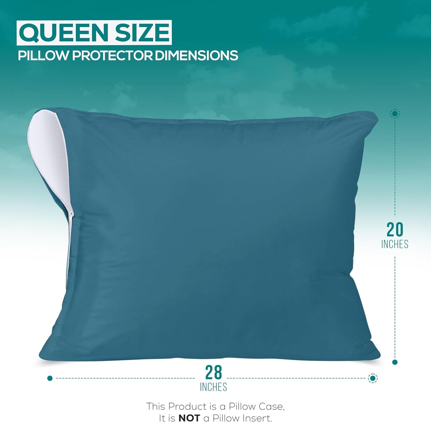 Utopia Bedding Premium 100% Waterproof Pillow Protectors with Zipper Standard Size (Set of 4), Bed Bug and Dust Mite Proof Zippered Pillow Covers, Pillow Encasement Cases, Gray