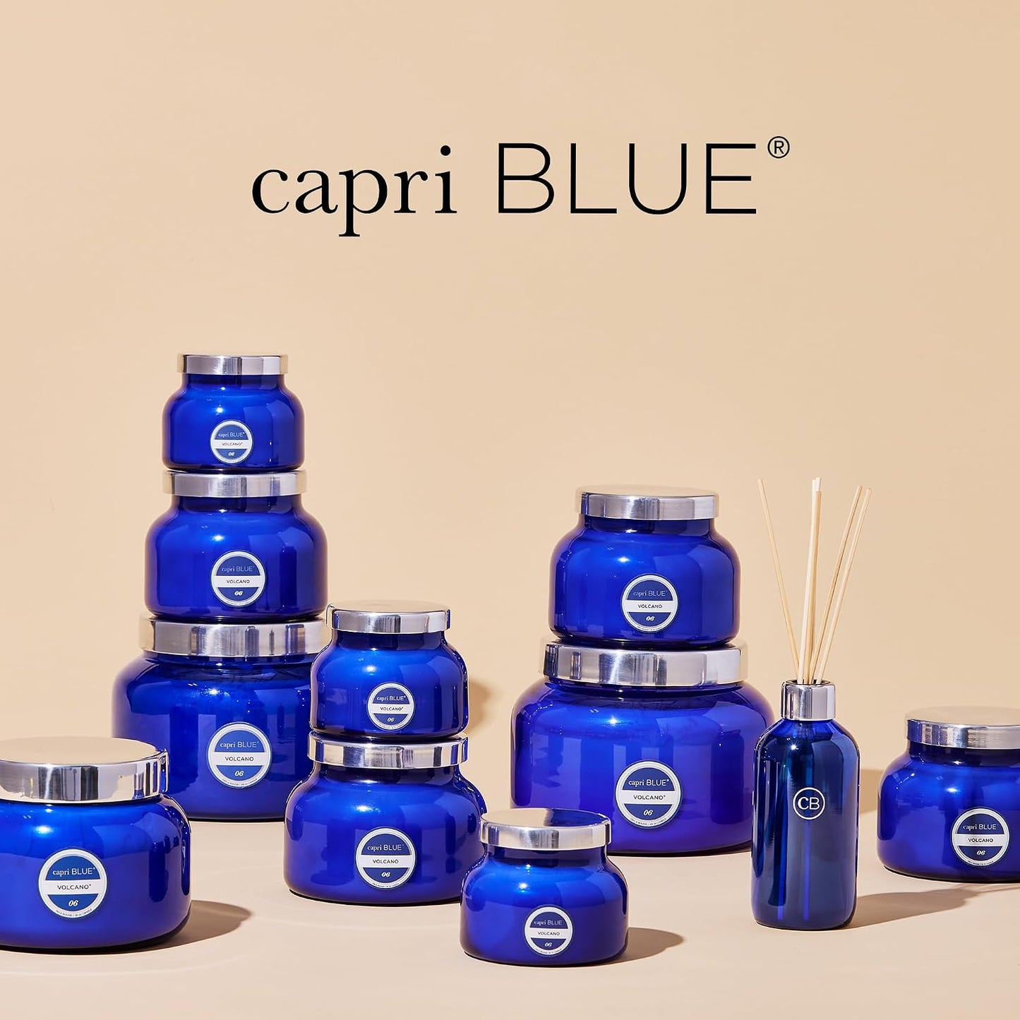 Capri Blue Volcano Reed Diffuser Set, Includes Reeds, Fragrance Oil, and Glass Bottle for Home Décor, Room Fresheners, White (8 Fl Oz)