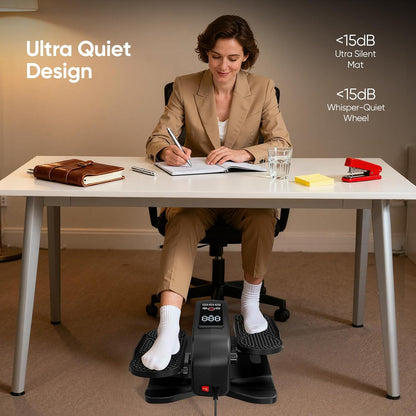 2025 New Under Desk Elliptical Machine,Portable Seated Pedal Exercise Machine for Seniors, 12 Adjustable Speed Elipse Leg Exerciser with Remote Control,Quiet Foot Exercise Machine for Home Office