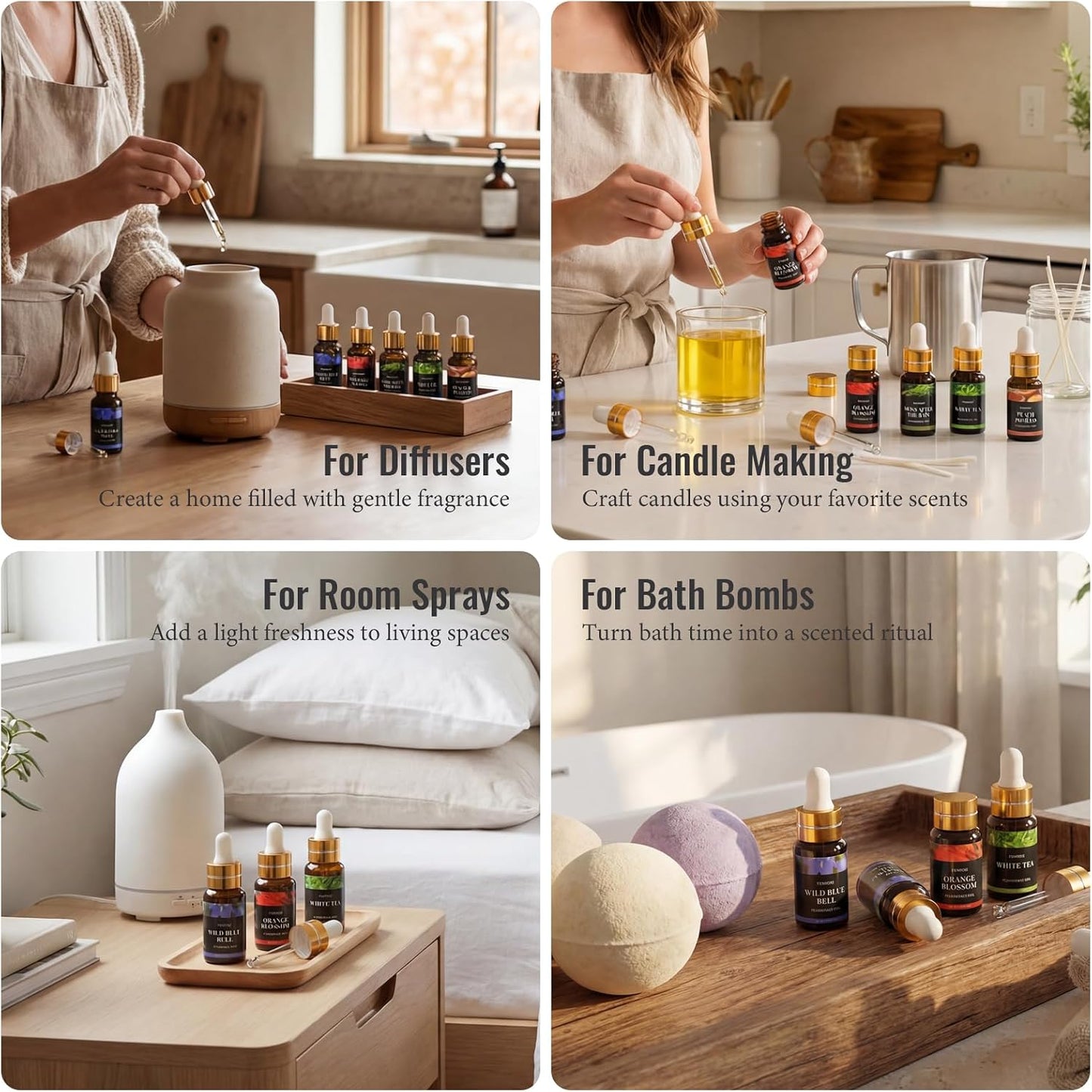 FUHITIM Essential Oil Set, Premium Essential Oils Gift Set for Diffuser, DIY Candle and Soap Making, 42x5 ML (0.17oz)