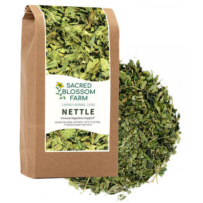 Wild-Harvested Wisconsin Nettle Leaf (Urtica dioica) | Whole Loose Leaf Botanical | 5.5 oz | 77 Servings | Sacred Blossom Farm | Single Source | Caffeine Free Herbal Tea