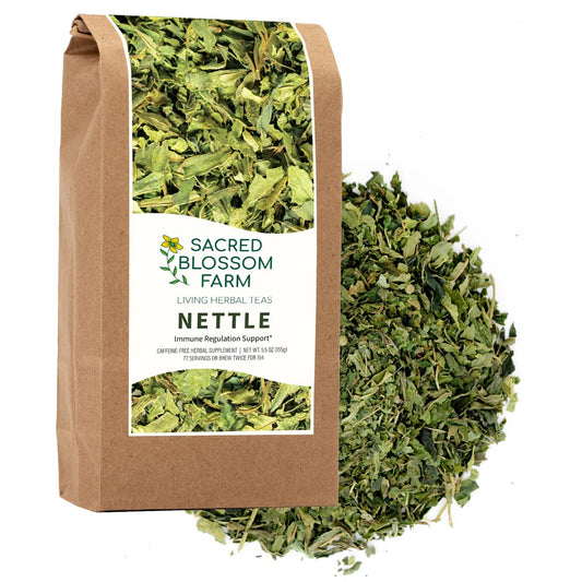 Wild-Harvested Wisconsin Nettle Leaf (Urtica dioica) | Whole Loose Leaf Botanical | 5.5 oz | 77 Servings | Sacred Blossom Farm | Single Source | Caffeine Free Herbal Tea
