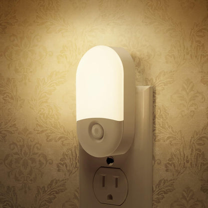 L LOHAS LED Amber Night Light, Night Lights Plug into Wall[2 Pack], 0.6W 2000K LED Night Light, Dusk to Dawn Sensor, 30/60LM Adjustable Brightness, Automatic Low Blue Nightlight for Kids, Bathroom