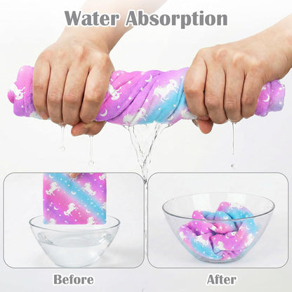 Microfiber Hair Towel Wrap for Kids 2 Pack Quick Drying Hair Towels with Button Hair Turbans for Wet Hair Absorbent Quick Dry Wraps Head Towel Wrap for Women and Girls, Pink Purple Bow