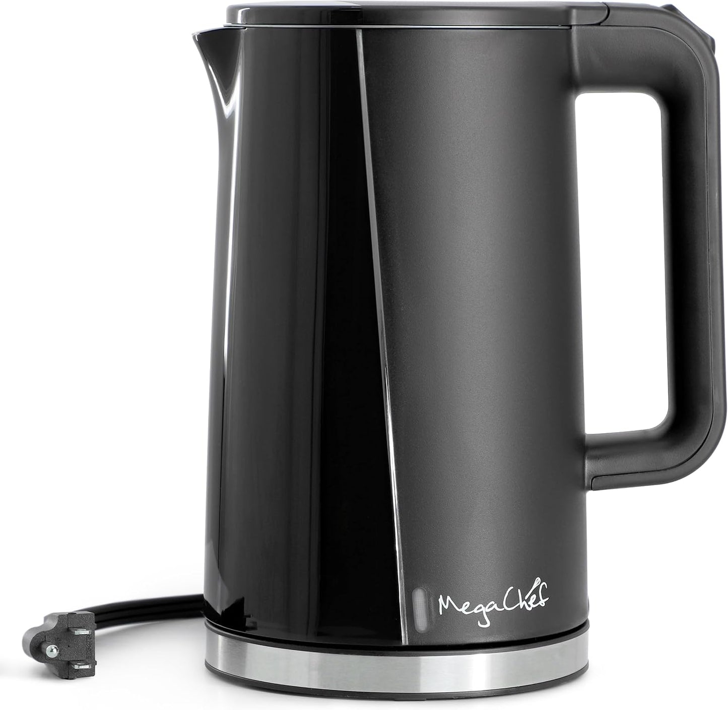 MegaChef Electric Watter Boiler/Tea Kettle (Glass, Silver, 1.8 Liter)