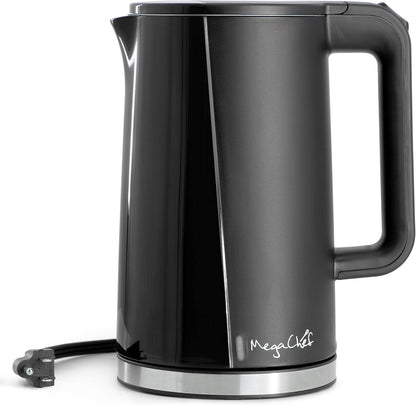MegaChef Electric Watter Boiler/Tea Kettle (Glass, Silver, 1.8 Liter)