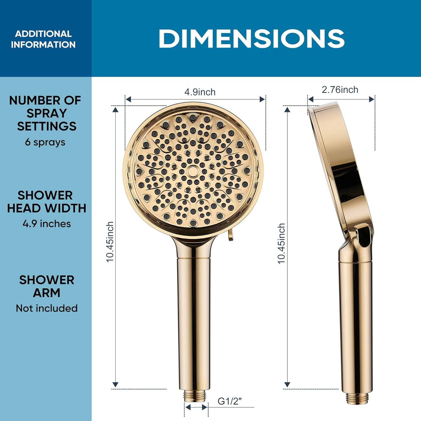 Cobbe Filtered Shower Head with Handheld, High Pressure 6 Spray Mode Showerhead with Filters, Water Softener Filters Beads for Hard Water - Remove Chlorine - Reduces Dry Itchy Skin, Chrome