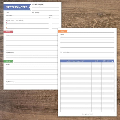 bloom daily planners Timed Work & Personal To Do List Planning Pad - ADHD Friendly Undated Tear-Off Hourly Checklist Notepad Appointment Organizer - 6" x 9" - Brushed Beige