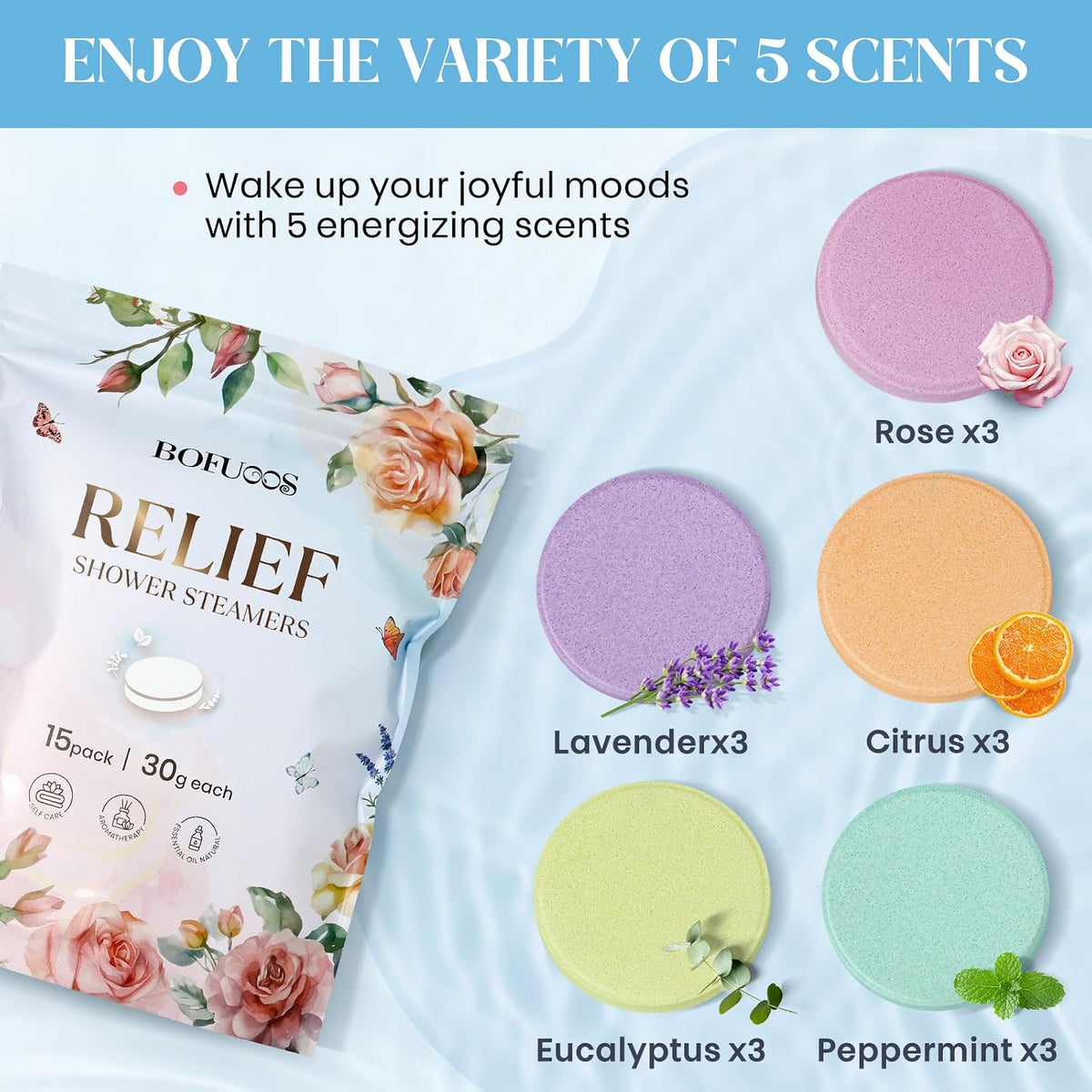 Shower Steamers Aromatherapy, Birthday Gift for Women Teen Girl Mom