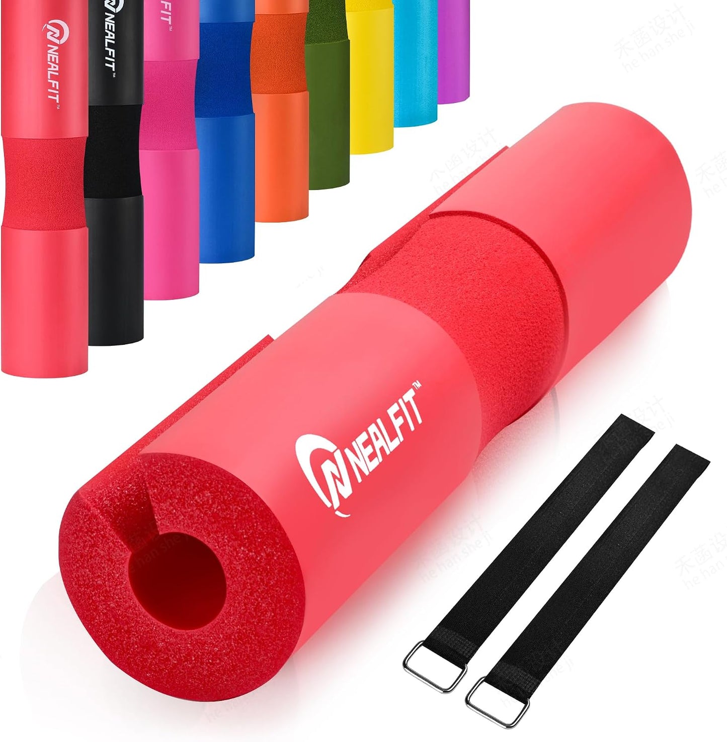 NEALFIT Barbell Pad Squat Pad for Squats—Squat Bar Pad—Great for Weightlifting,Lunges and Hip Thrusts—Foam Sponge Pad—Fit Standard and Olympic Bars Perfectly