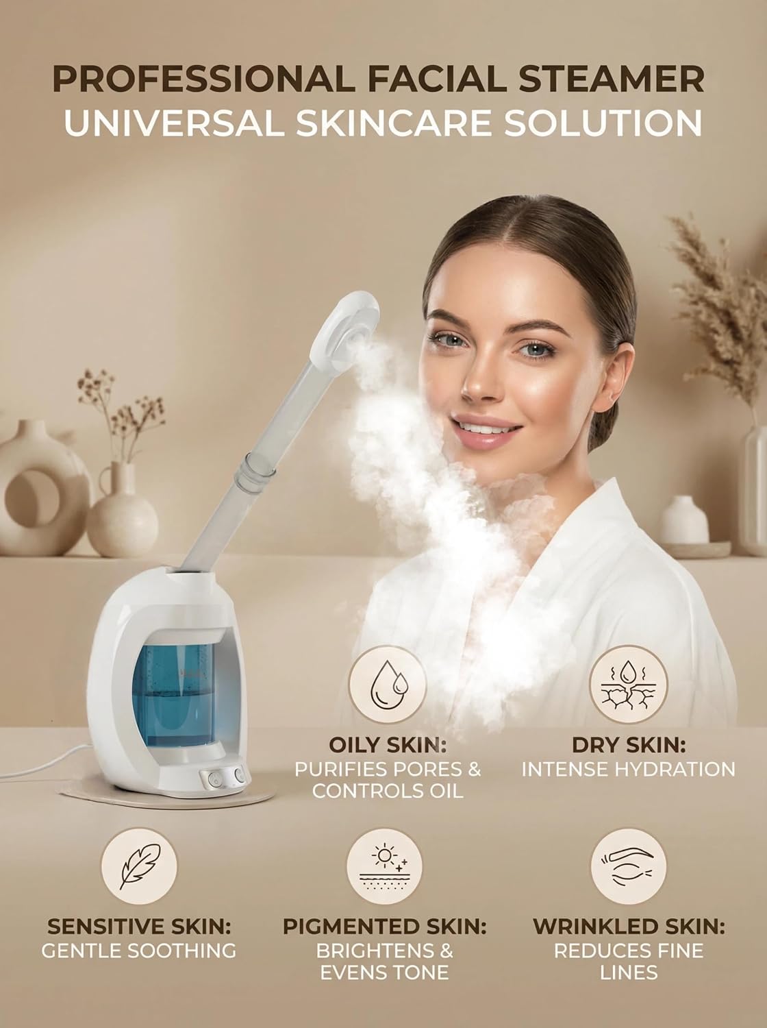 Facial Steamer, Face Steamer and Hair Steamer for Esthetician