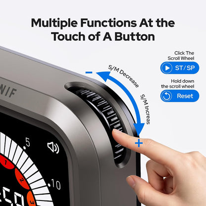 Visual Timer for Kids with Color Display Kitchen Timer 1500mAh Battery | Memory Function Scroll Wheel Control, Magnetic Back with Stand, Up to 12h59m Countdown, Kitchen, Study & Classroom