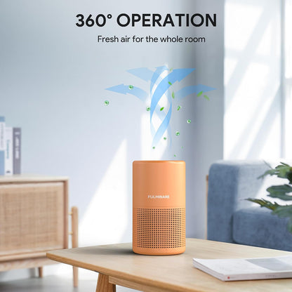 FULMINARE Air Purifiers for Home Bedroom H13 HEPA Air Purifier, 3 Speeds, Timer, 24dB, Small Mini Air Purifier with Night Light, Sage Green