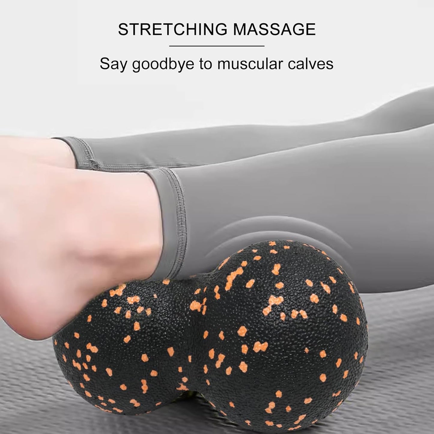 yueton 1Pack Peanut Massage Ball Myofascial Release Acupoint Massage Deep Tissue Muscle Massage Back Leg Massage Roller Mobility Ball for Daily Physical Therapy Yoga Therapy