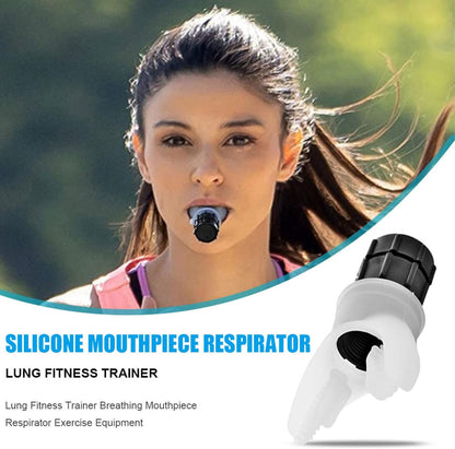 2 Pcs Breath Trainer, Portable Breathing Trainer Silicone Lung Exerciser Device, Resistance Breathing Exercise for Yoga, Swimming, Fitness(White and Black
