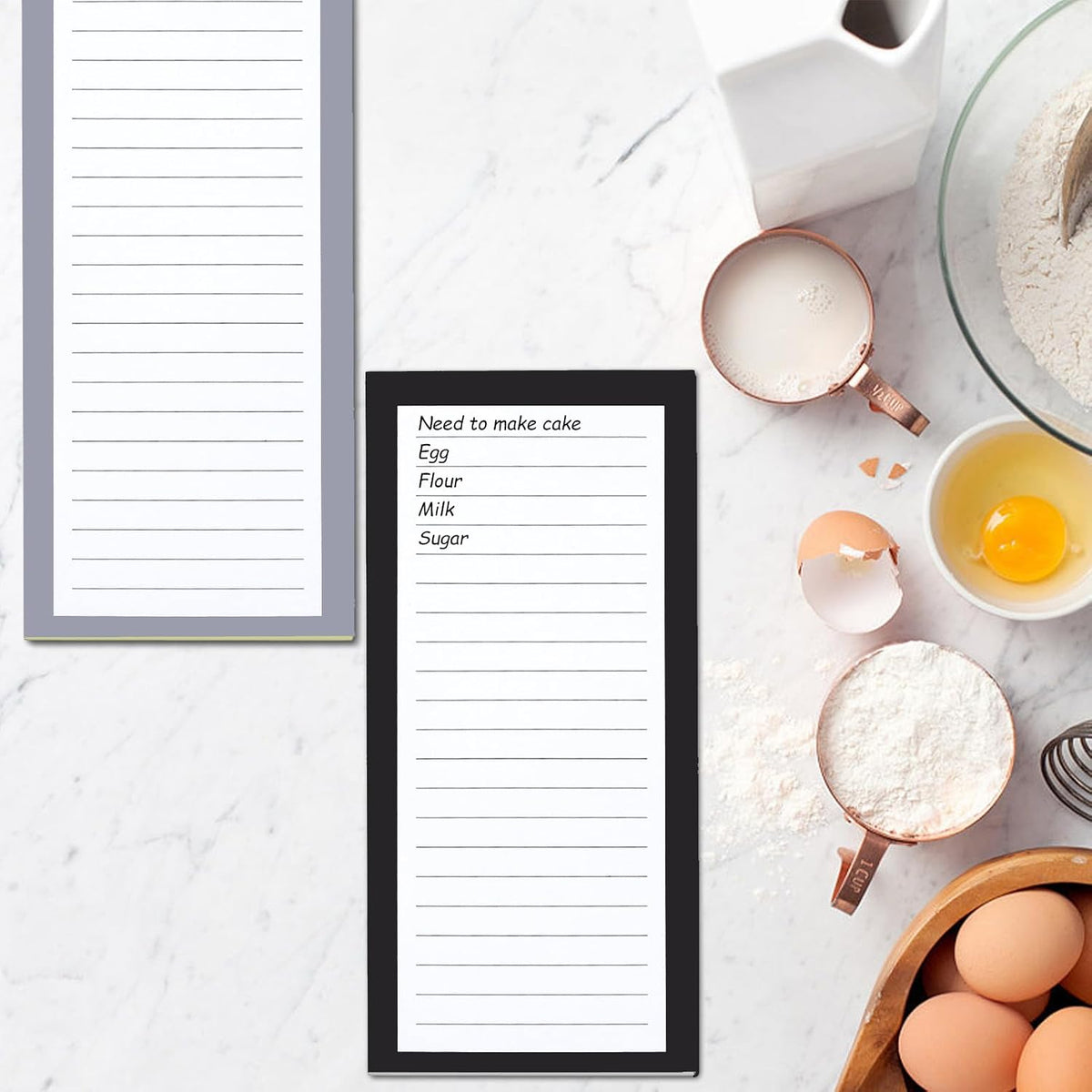 6 Pack Magnetic Notepads, Notepads Grocery List Magnet Pad for Fridge,Full Magnet Back Design Notepad for Grocery Lists, Shopping Lists, to-Do Lists(240 Sheets)