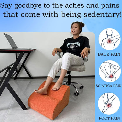 Foot Rest for Under Desk at Work.Multifunctional 3-Tier Foot Stool,with Washable Footrest.for Under Desk,Office Chair Gaming Chair & Sofa,Leg Elevation Pillow,Supports Posture -Dark Grey